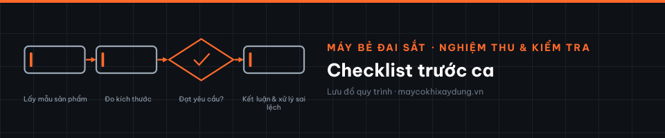 Checklist trước ca