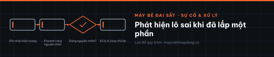 Phát hiện lô sai khi đã lắp một phần