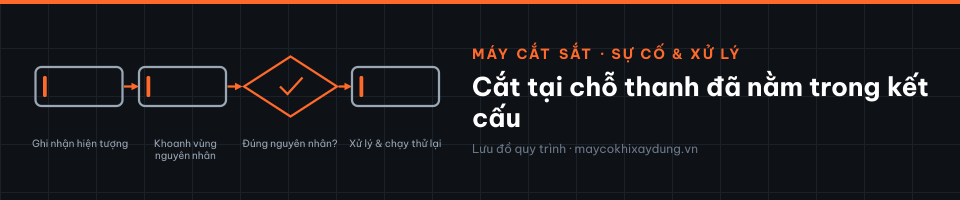 Cắt tại chỗ thanh đã nằm trong kết cấu