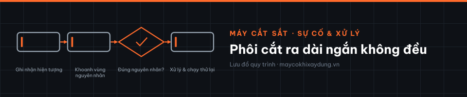 Phôi cắt ra dài ngắn không đều