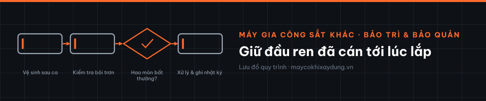 Giữ đầu ren đã cán tới lúc lắp