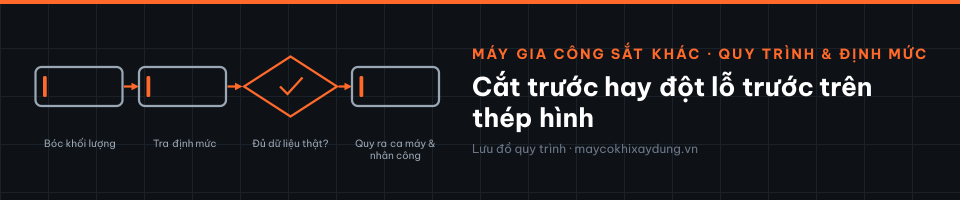 Cắt trước hay đột lỗ trước trên thép hình