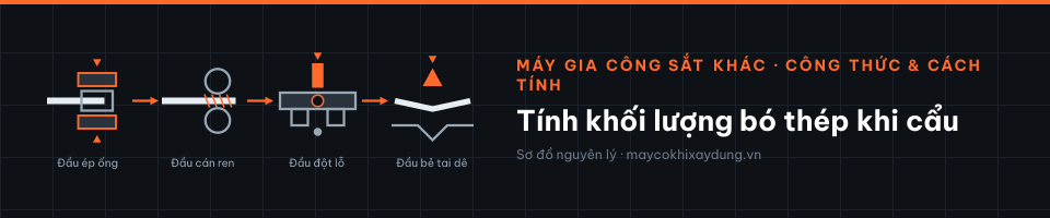 Tính khối lượng bó thép khi cẩu