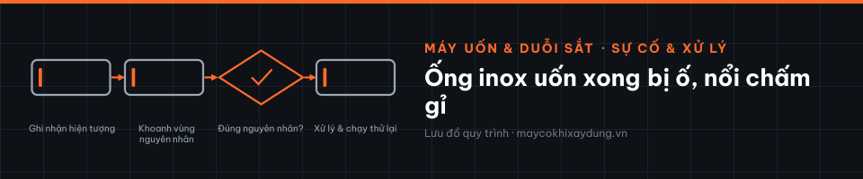 Ống inox uốn xong bị ố, nổi chấm gỉ